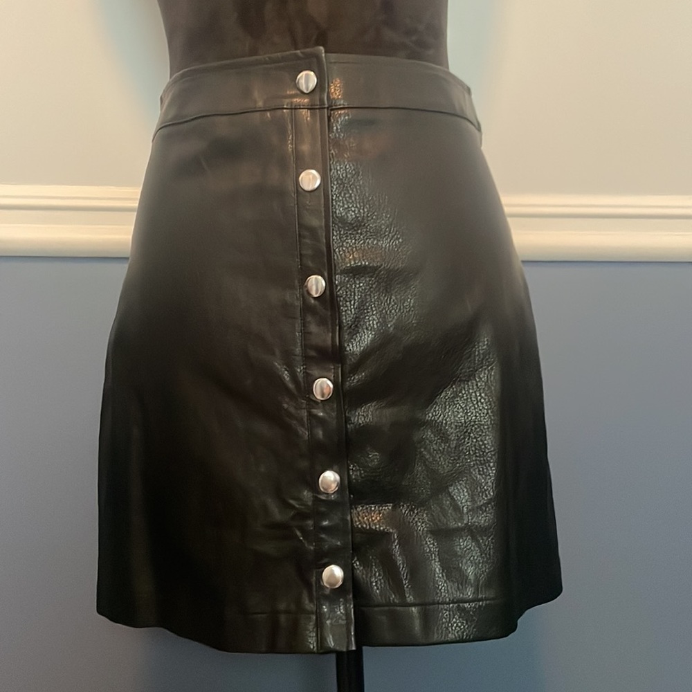 “Honey Punch” Faux Leather Skirt